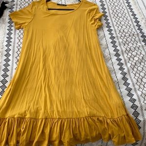 Mustard midi dress
